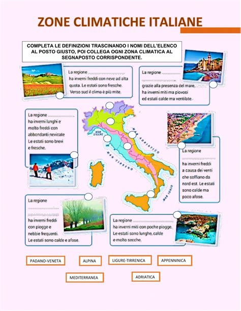 Zone Climatiche Italiane Worksheet Worksheets Videos Tutorial