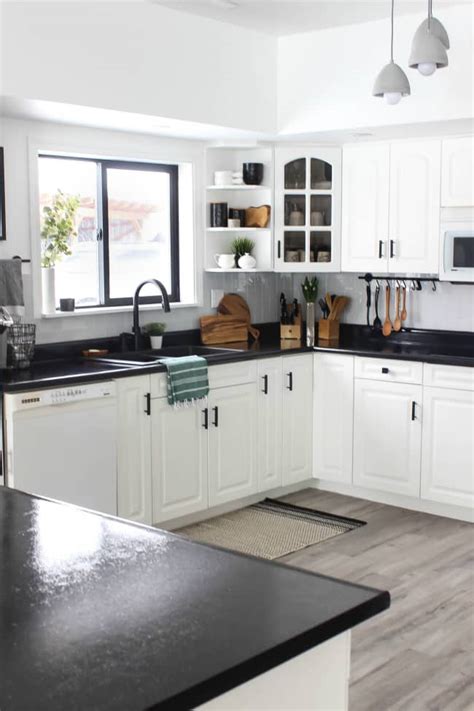 Gloss white shaker kitchen cabinet doors fit most fitted kitchen cupboard units. DIY Painted Black Window Frames - Love Create Celebrate