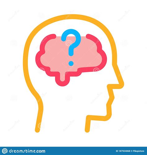 Brain With Question Mark And Exclamation Mark Vector Illustration