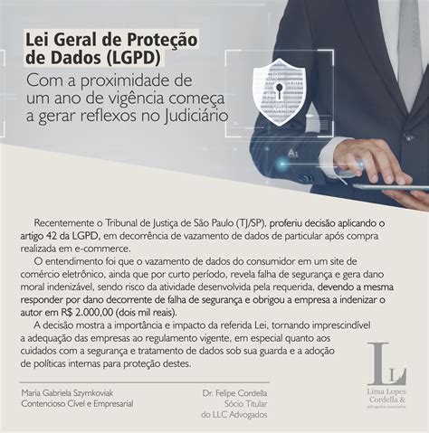 Lei Geral De Proteção De Dados Lgpd Lima Lopes Cordella