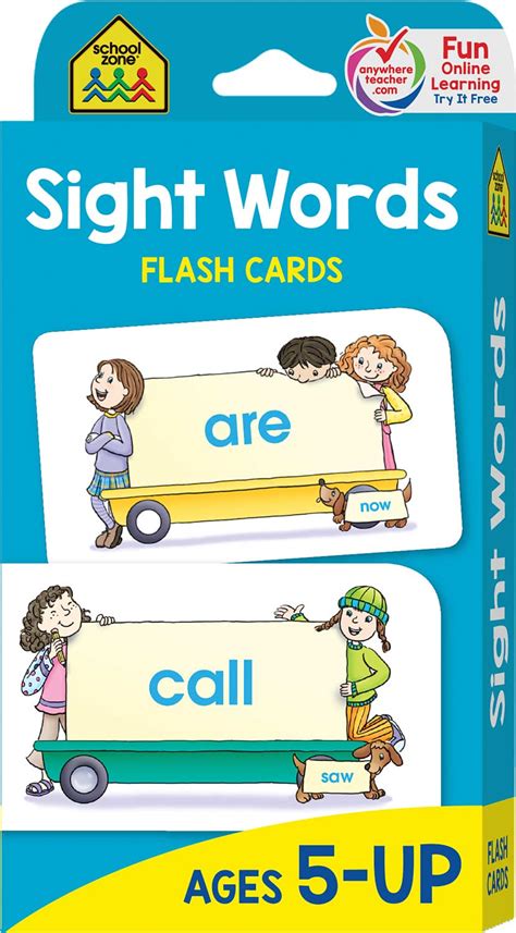 Sight Words Flash Cards 5 Raff And Friends