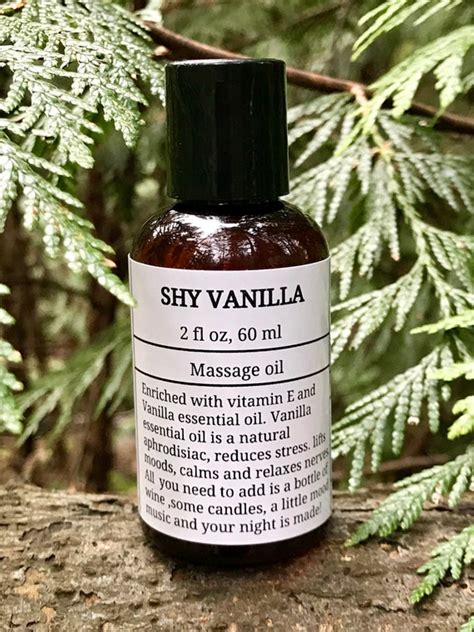 Shy Vanilla Massage Oil Aphrodisiac All Natural Edible Etsy