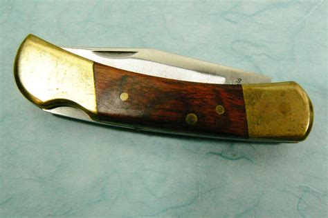 Vintage Sheffield England Single Blade Folding Pocket Knife Wood Gt