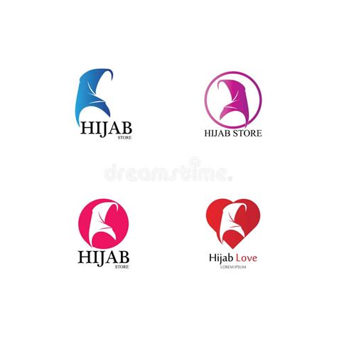 Muslimah Hijab Logo Template Vector Illustration Design Vector Stock