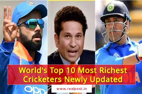 Top Most Richest Cricketers In The World Right Now Interesting