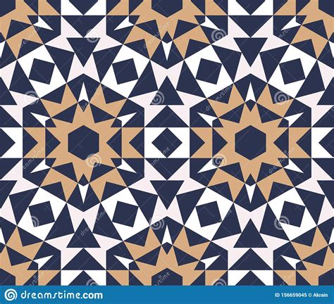Abstract Triangles Seamless Pattern Simple Geometric Shapes In Ethnic