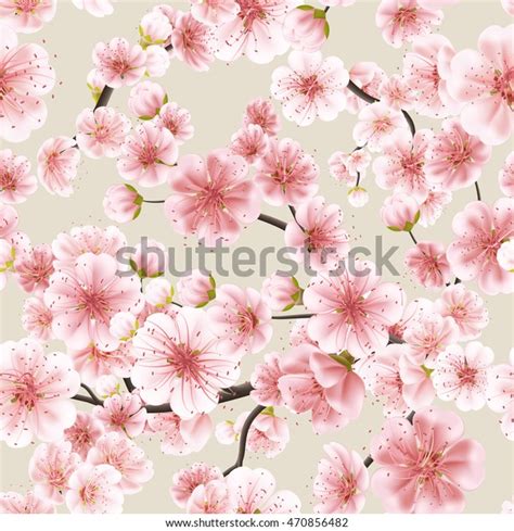 Patrón De Fondo Sin Fisuras De Flor Rosa Sakura O Cerezo Florido