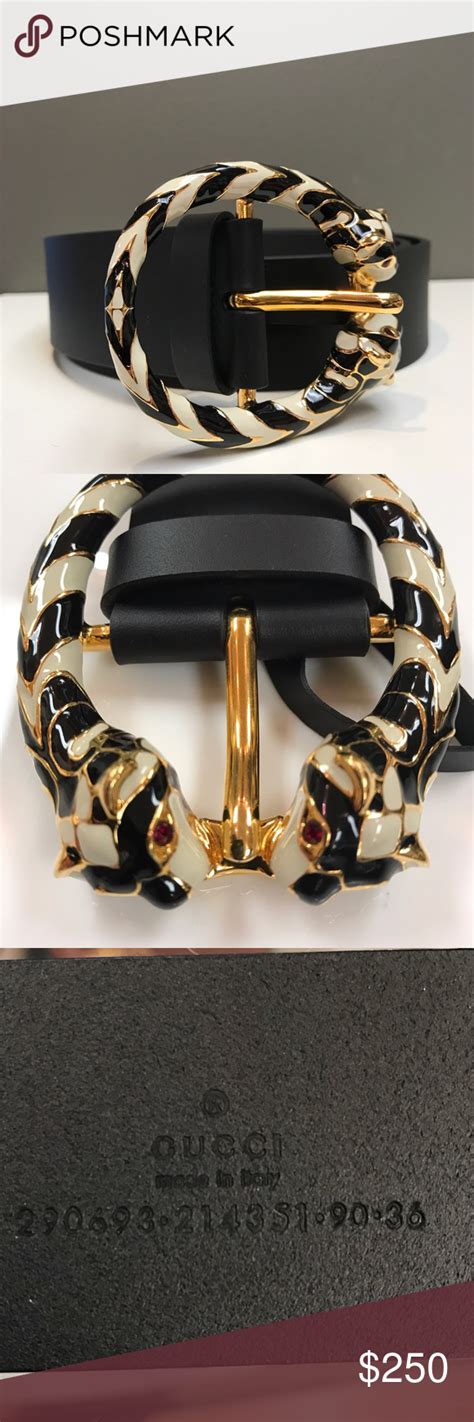 Widest selection of new season & sale only at lyst.com. Gucci Leather Panther Belt black Brand new. No box ...