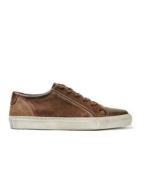 Brown Distressed Leather Sneakers Mens Casual Shoes Shoes And