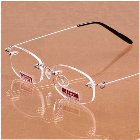 top grade ultralight frameless reading glasses unisex high definition rimless glasses best