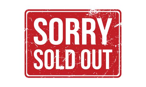 Sorry Sold Out Rubber Grunge Stamp Seal Vector Illustration 20090503