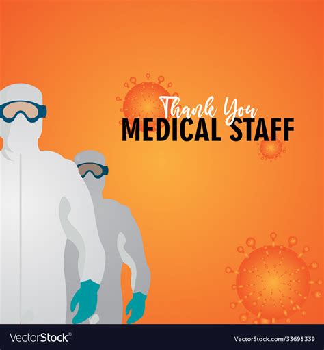 Thank You Medical Staff Corona Virus Covid 19 Vector Image