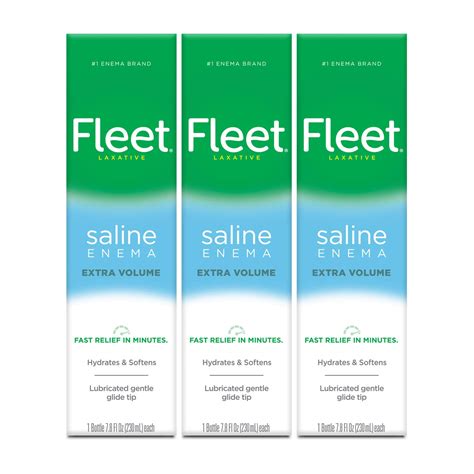 Buy Fleet Saline Extra Enema for Adult , 7.8 fl oz, 3 Pack Online at