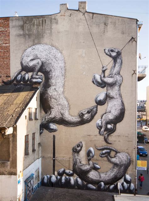Roa New Mural For Fundacja Urban Forms In Lodz Poland Streetartnews