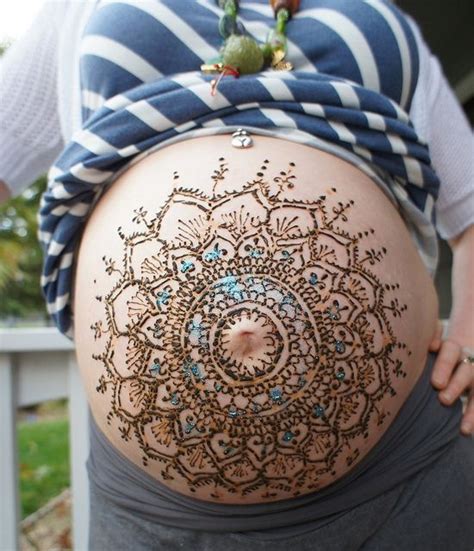 Henna Tummy And Sparklies Pregnant Me Belly Henna Belly Art Belly