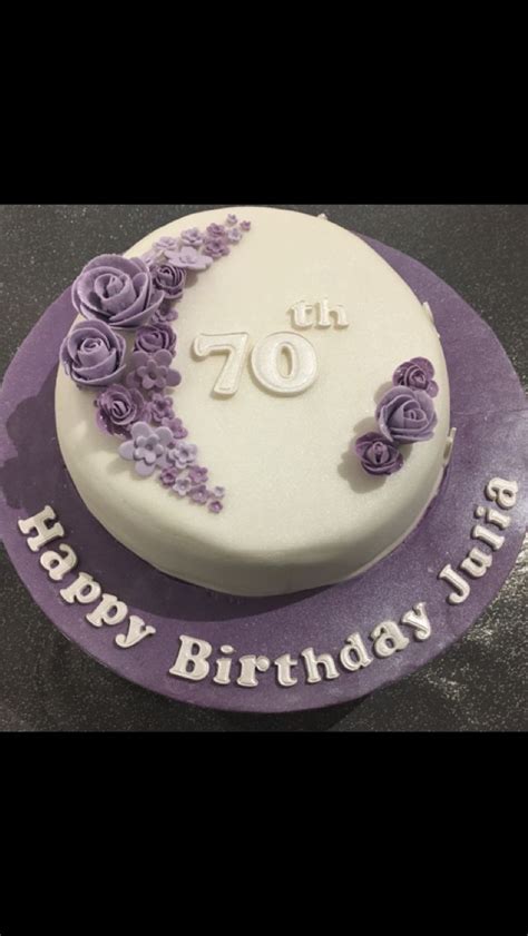 Check spelling or type a new query. 70th Birthday Cake purple flowers in 2019 | Cool birthday ...