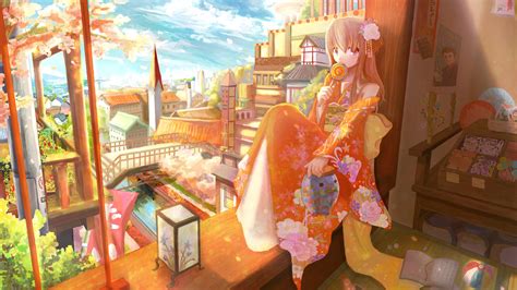 Orange Anime Girl Wallpapers Top Free Orange Anime Girl Backgrounds