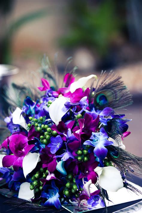 Wedding color schemes and themes: Purple, Teal and Royal Blue Peacock-Themed St. Petersburg ...