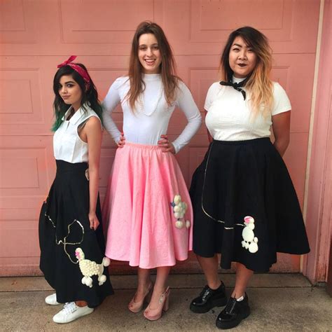 Classic Sock Hop Outfits Bonus Points For Making Your Own Poodle Skirt With Cotton Balls And