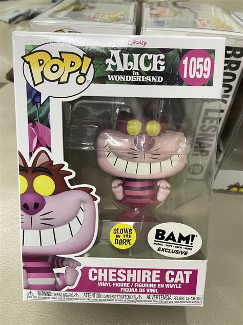 Funko Pop Disney Alice In Wonderland Cheshire Cat Glow In The Dark Gitd Bam Exclusive Hobbies