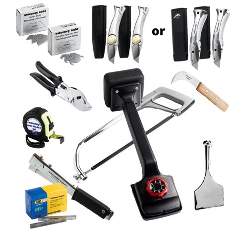 Carpet Fitters Tool Kit Bundle With Complete List Of Carpeting Tools