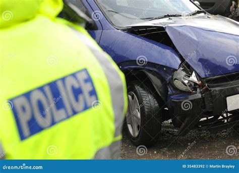 Police At A Car Accident Stock Photo Image Of Emergency 35483392