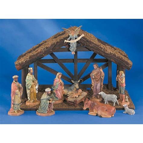 Nativity Scene With Stable Twelve Piece Set The Nativity Catholic