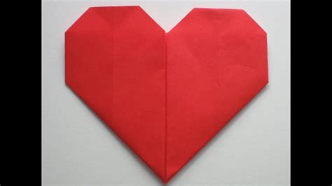 Easy Origami Heart Youtube Easy Origami Heart Paper Craft
