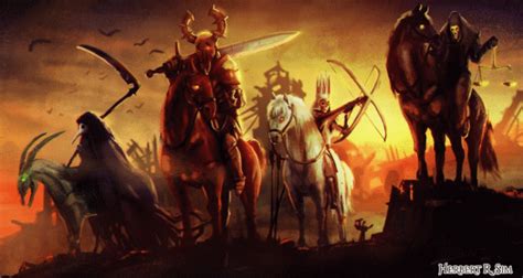 Herbert Sim Four Horsemen Of The Apocalypse Bible Art Illustration