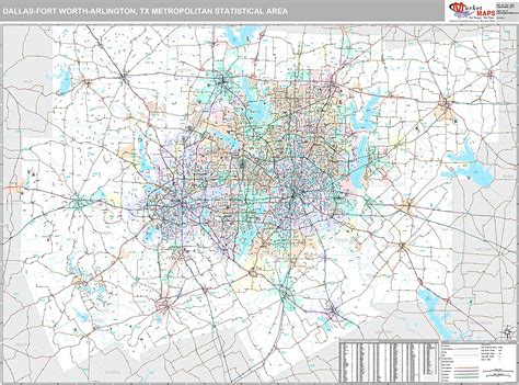 Marketmaps Dallas Fort Worth Arlington Tx Metro Area Wall