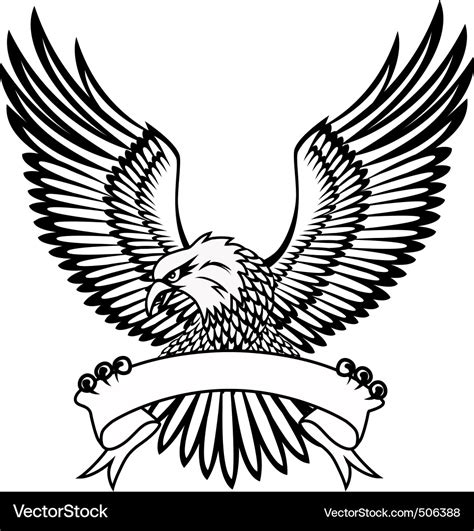 Eagle With Emblem Royalty Free Vector Image Vectorstock