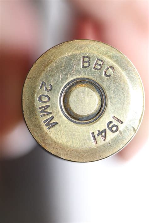 20x110mm Brass Case Black Tip Dummy 1 Bbc 1941 20mm