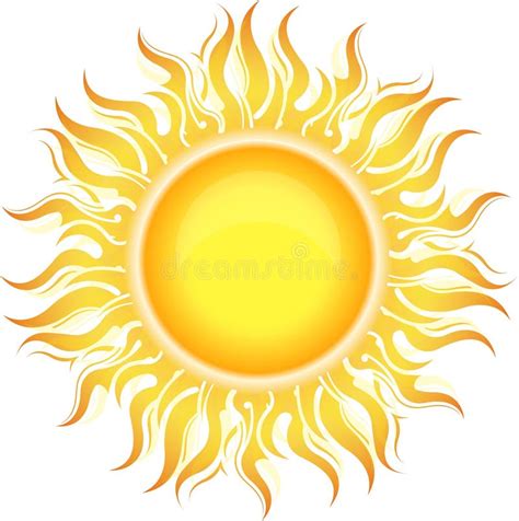 Colorful Cartoon Sun Symbol With Caption Hello Summer Vector I Stock