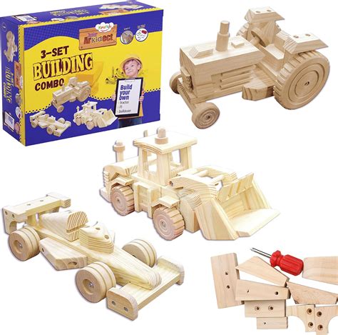 Kraftic Woodworking Building Kit For Kids And Adults With 3