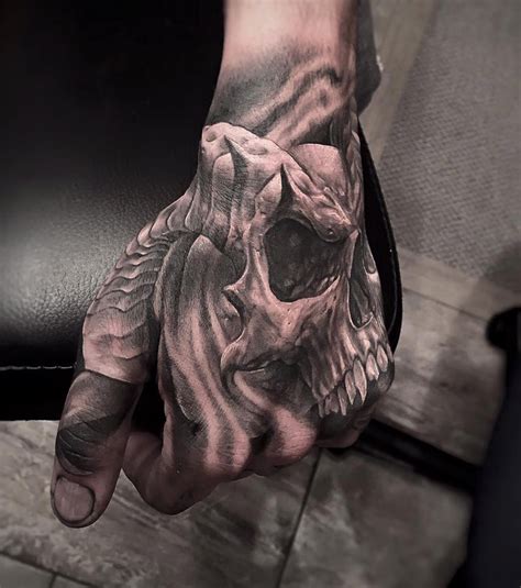 1,000+ vectors, stock photos & psd files. Horned Skull On Guys Hand | Best tattoo design ideas