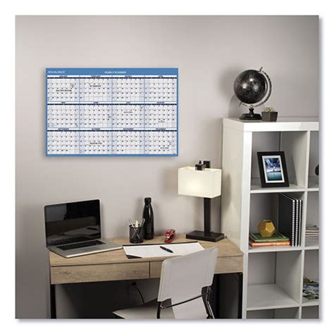 Acco At A Glance Horizontal Reversibleerasable Wall Planner 48 X 32