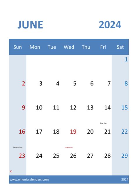 Print Calendar June 2024 Monthly Calendar