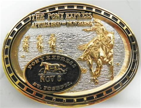 Pony Express Limited Edition Commemorative Belt Buckl Gem