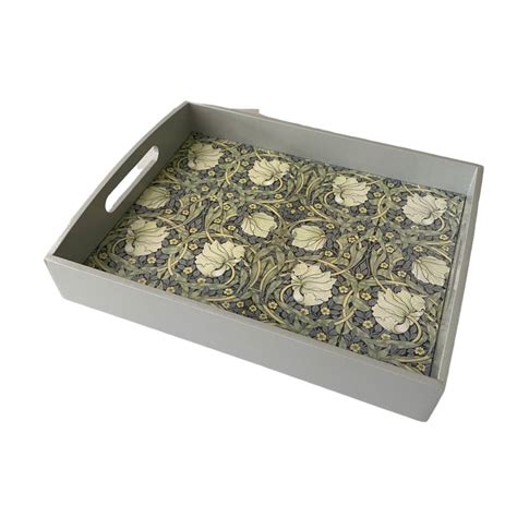 Wooden Tray William Morris Design By Crackpots Crafts