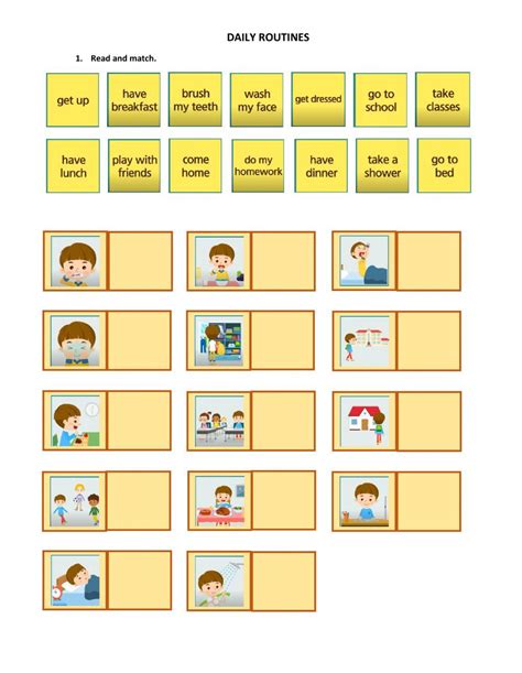 Daily Routines Interactive Activity For Primary You Can Do The