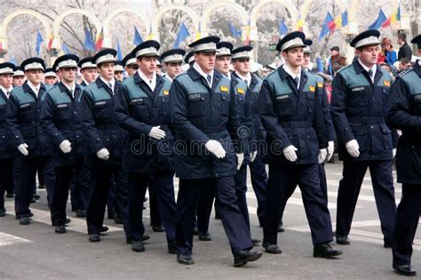 Romanian Policemans March Editorial Stock Image Image 27367134