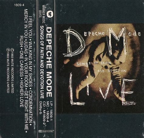 Depeche Mode Songs Of Faith And Devotion Live 1993 Cassette Discogs