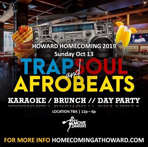 Trap Soul Afrobeats Brunch Day Party Howard Homecoming Washington