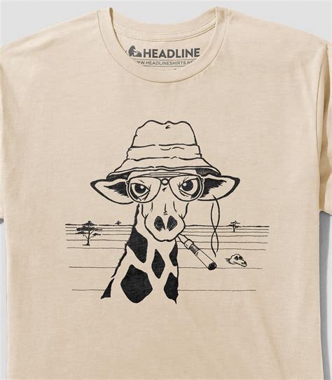 hunter s giraffe fear and loathing funny men s t shirt headline shirts