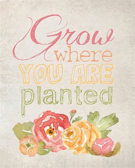 Free Printable Grow Where You Are Planted