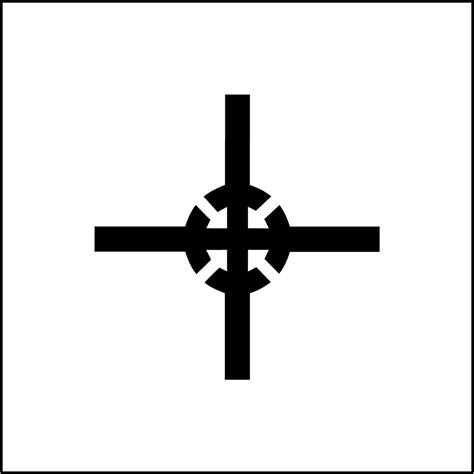 CENTRE OF GRAVITY SYMBOL PLASTIC