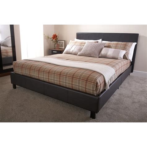 What are the shipping options for faux leather beds? Berlin Brown Faux Leather Bed Frame