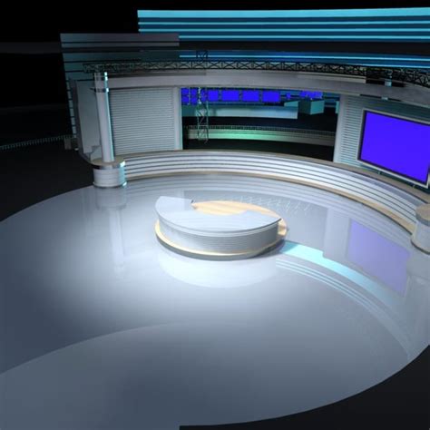 Virtual Tv Studio Set 3d Model