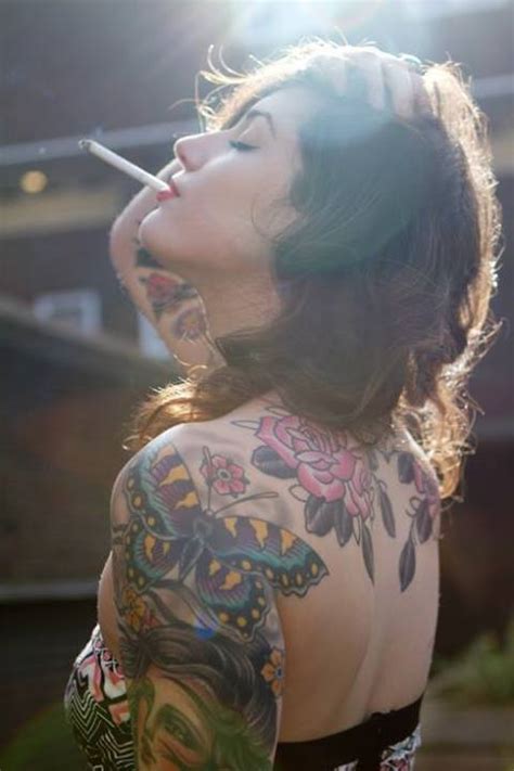 Mariposa Flores Rostro De Mujer Tatuajes Para Mujeres