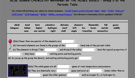 gcse science chemistry metals worksheet